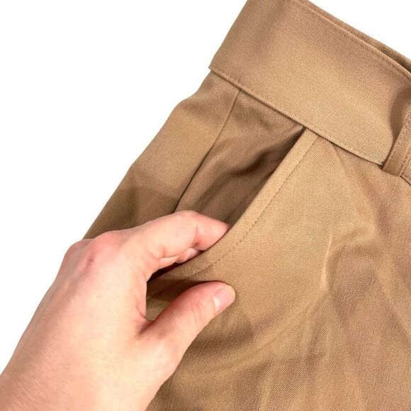 NEW Lane Bryant‎ Perfect Drape Shorts Size 14 Paperbag Tie Waist Khaki tan - Picture 7 of 9